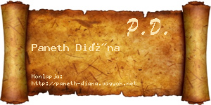 Paneth Diána névjegykártya